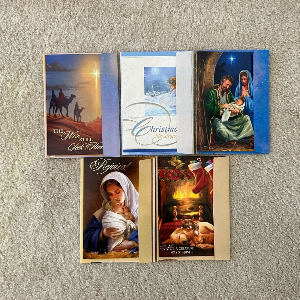 New 5 of Religion cards with envelopes.